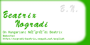 beatrix nogradi business card